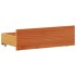 Cama sin colchón y cabecero madera maciza pino marrón 90x190