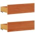 Cama sin colchón y cabecero madera maciza pino marrón 90x190