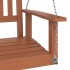 Silla columpio jardín con cadenas de metal madera abeto