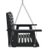 Silla columpio jardín con cadenas de metal madera abeto
