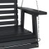 Silla columpio jardín con cadenas de metal madera abeto