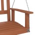 Banco columpio jardín con cadenas de metal madera abeto
