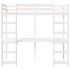 Cama alta sin colchón madera maciza de pino blanco 75x190