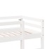 Cama alta sin colchón madera maciza de pino blanco 75x190