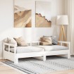 Sofá cama sin colchón madera maciza de pino blanco 80x200 cm