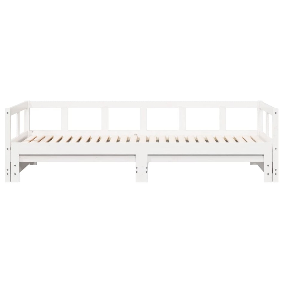 Sofá cama sin colchón madera maciza de pino blanco 80x200
