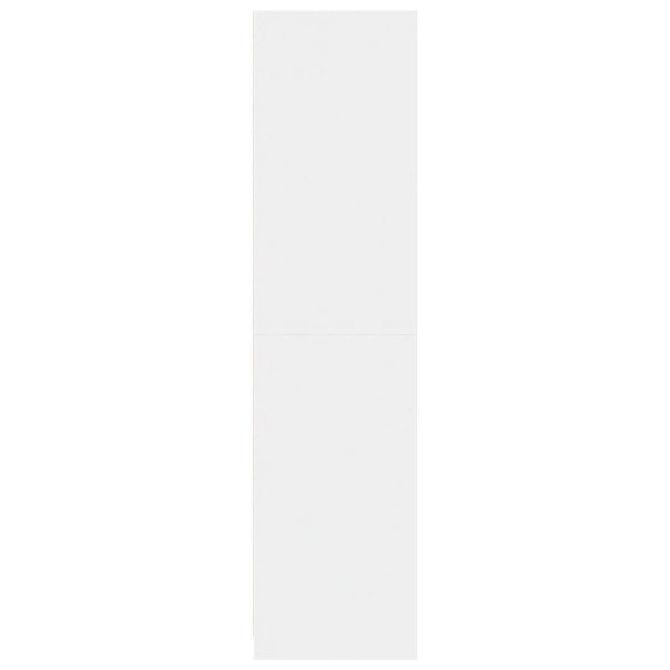 Armario de madera de ingeniería blanco 80x50x200