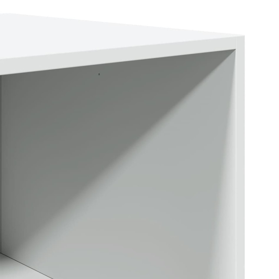 Armario de madera de ingeniería blanco 80x50x200