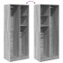 Armario de madera de ingeniería gris Sonoma 80x50x200