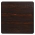 Mesa bar bistró MDF y acero cuadrada fresno oscuro 80x80x75