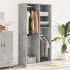 Armario de madera contrachapada gris hormigón 100x50x200