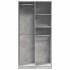 Armario de madera contrachapada gris hormigón 100x50x200