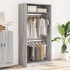 Armario de madera contrachapada gris Sonoma 100x50x200