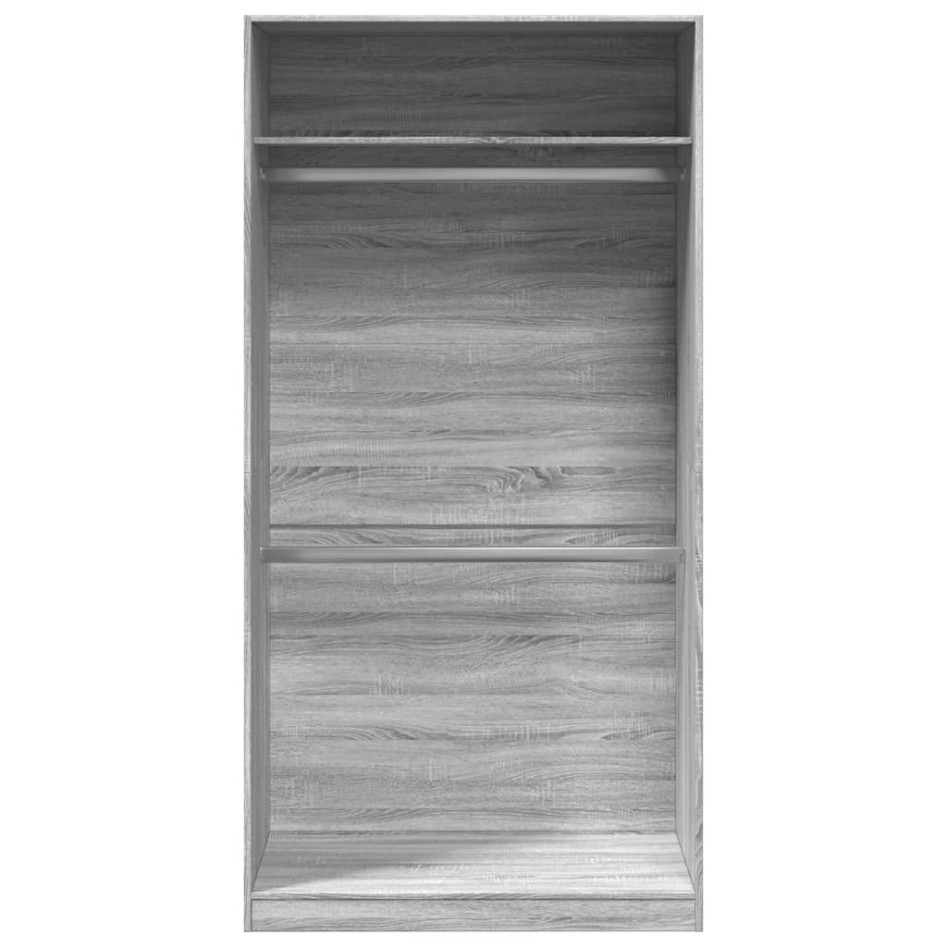 Armario de madera contrachapada gris Sonoma 100x50x200