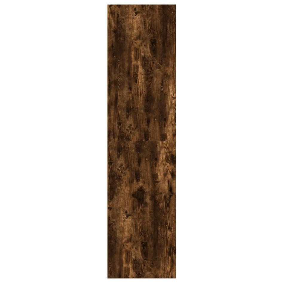 Armario madera de ingeniería color roble ahumado 80x50x200