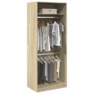 Armario de madera de ingeniería roble Sonoma 80x50x200 cm