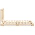 Estructura de cama con cabecero madera maciza pino 140x200