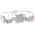 Set de muebles de jardín 9 pzas y cojines ratán sintético