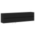 Mueble de TV de pared con LED negro 180x31x45
