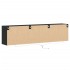 Mueble de TV de pared con LED negro 180x31x45