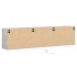 Mueble de TV de pared con LED gris hormigón 180x31x45