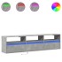 Mueble de TV de pared con LED gris hormigón 180x31x45