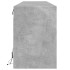 Mueble de TV de pared con LED gris hormigón 180x31x45