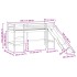 Cama alta para niños sin colchón madera pino marrón 80x200