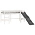 Cama alta para niños sin colchón madera pino blanco 90x200