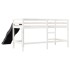 Cama alta para niños sin colchón madera pino blanco 90x200