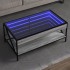 Mesa de centro con Infinity LED gris Sonoma 90x50x38