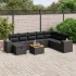 Set de sofás de jardín 8 piezas y cojines ratán sintético