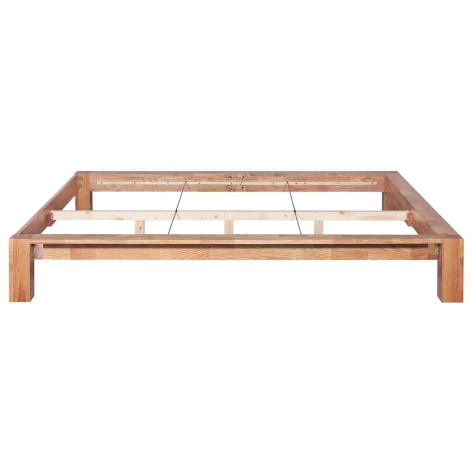 Estructura de cama de madera maciza de roble 160x200