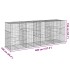 Cesta de gaviones con cubierta hierro galvanizado