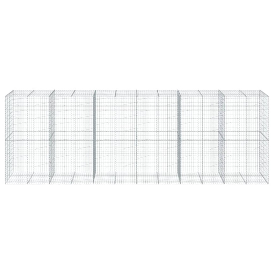 Cesta de gaviones con cubierta hierro galvanizado