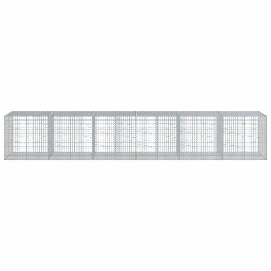 Cesta de gaviones con cubierta hierro galvanizado