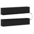 Mueble de TV de pared con LED negro 180x31x38