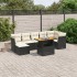 Set de sofás de jardín 8 piezas y cojines ratán sintético