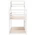 Cama litera con techo madera maciza de pino blanco 90x200