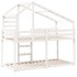 Cama litera con techo madera maciza de pino blanco 90x200