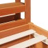 Cama sin colchón madera maciza de pino marrón cera 120x200