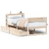 Estructura de cama sin colchón madera maciza de pino 90x190