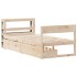 Estructura de cama sin colchón madera maciza de pino 90x190