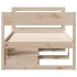 Estructura de cama sin colchón madera maciza de pino 90x190
