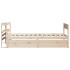 Estructura de cama sin colchón madera maciza de pino 90x190