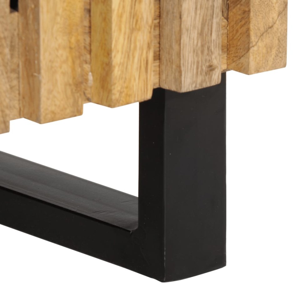 Aparador de madera maciza de mango rugosa 40x34x75