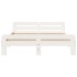 Estructura de cama sin colchón madera de pino blanca 150x200
