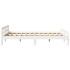 Estructura de cama sin colchón madera de pino blanca 150x200
