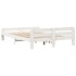 Estructura de cama sin colchón madera de pino blanca 150x200