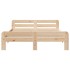 Estructura de cama sin colchón madera maciza de pino 160x200